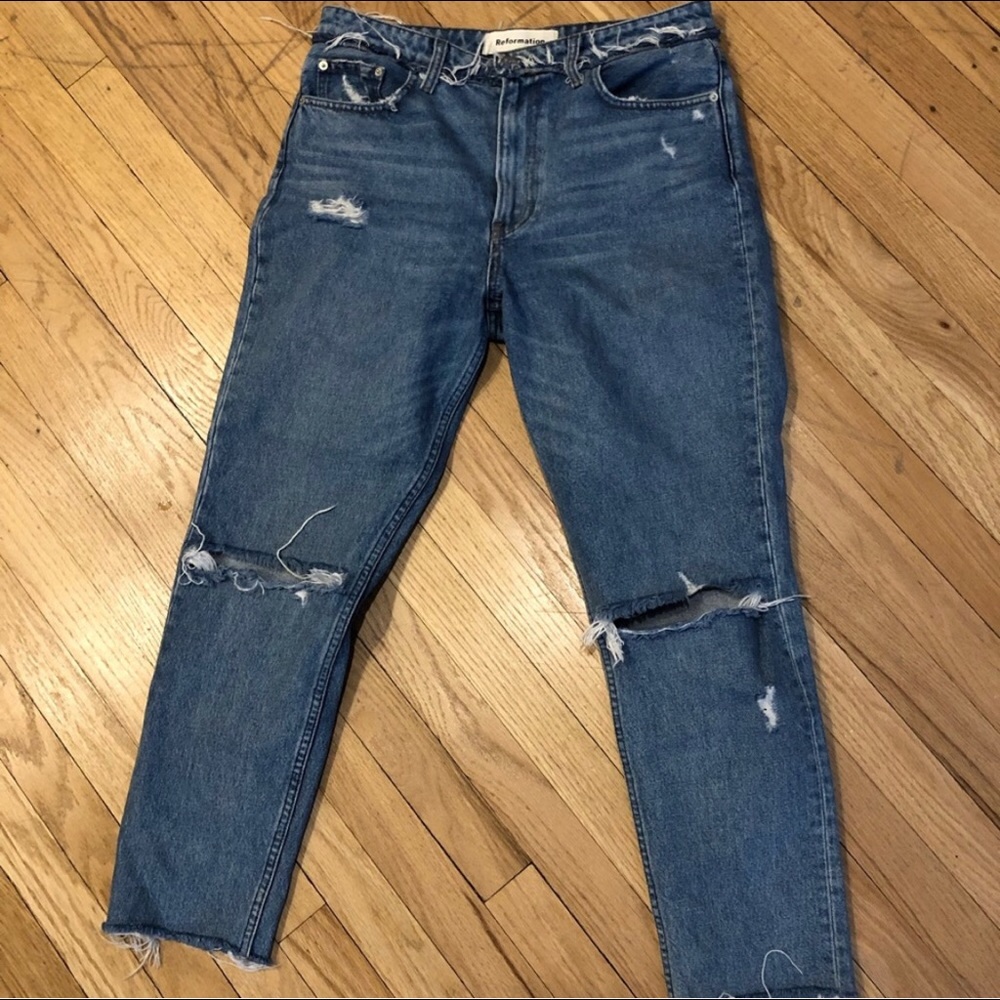 NWT🏷Reformation Julia High Rise Cigarette Antigua - Picture 5 of 5
